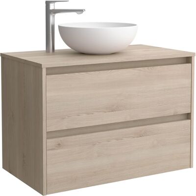 Salgar Mueble de baño con 2 cajones para lavabo de sobre encimera Noja . (80 cm) Natural Salgar Mueble de baño con 2 cajones para lavabo de sobre encimera Noja . (80 cm) Natural