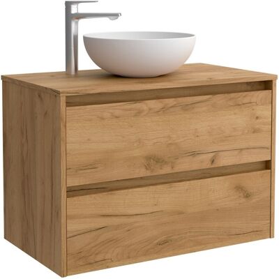 Salgar Mueble de baño con 2 cajones para lavabo de sobre encimera Noja . (90 cm) Roble África Salgar Mueble de baño con 2 cajones para lavabo de sobre encimera Noja . (90 cm) Roble África