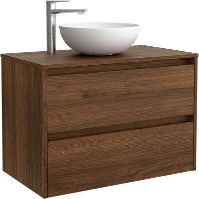 Salgar Mueble de baño con 2 cajones para lavabo de sobre encimera Noja . (90 cm) Nogal Maya Salgar Mueble de baño con 2 cajones para lavabo de sobre encimera Noja . (90 cm) Nogal Maya
