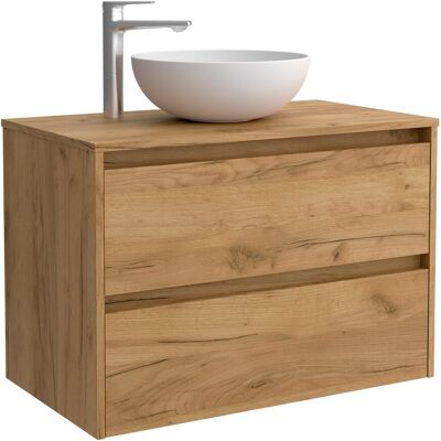 Salgar Mueble de baño con 2 cajones para lavabo de sobre encimera Noja . (100 cm) Roble África Salgar Mueble de baño con 2 cajones para lavabo de sobre encimera Noja . (100 cm) Roble África