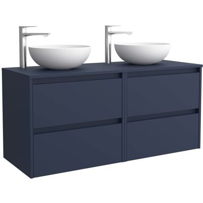 Salgar - Noja 120 - Azul Satin - 4 Cajones - Conjunto de Gabinete de Baño Salgar - Noja 120 - Azul Satin - 4 Cajones - Conjunto de Gabinete de Baño