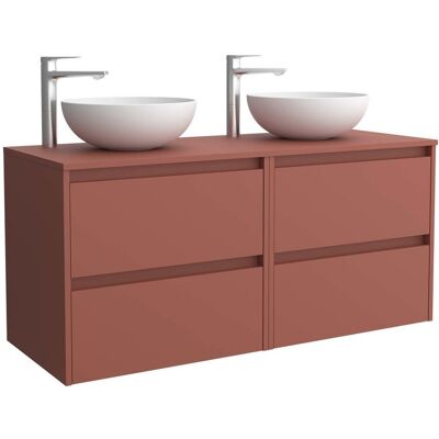 Salgar - Noja 120 - 4 Cajones - Satin Rojo - Conjunto Baño Salgar - Noja 120 - 4 Cajones - Satin Rojo - Conjunto Baño