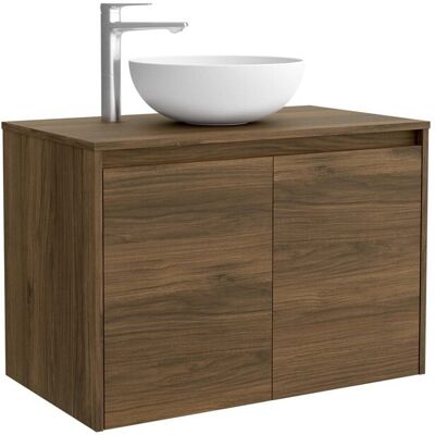 Salgar Mueble de baño con 2 puertas para lavabo de sobre encimera Noja . (80 cm) Nogal Maya Salgar Mueble de baño con 2 puertas para lavabo de sobre encimera Noja . (80 cm) Nogal Maya