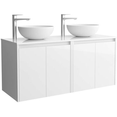 Salgar Mueble de baño con 4 puertas para lavabo de sobre encimera Noja . (120 cm) Blanco gloss Salgar Mueble de baño con 4 puertas para lavabo de sobre encimera Noja . (120 cm) Blanco gloss