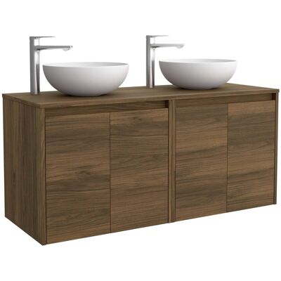 Salgar Mueble de baño con 4 puertas para lavabo de sobre encimera Noja . (120 cm) Nogal Maya Salgar Mueble de baño con 4 puertas para lavabo de sobre encimera Noja . (120 cm) Nogal Maya