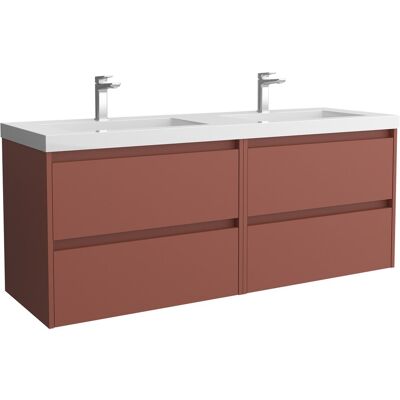 Salgar - Noja 140 - Rojo Satinado - 4 cajones - Gabinete de baño Salgar - Noja 140 - Rojo Satinado - 4 cajones - Gabinete de baño