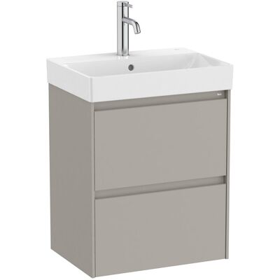 Roca Mueble de baño compacto con 2 cajones y lavabo Ona . (50 cm) Gris Arena Roca Mueble de baño compacto con 2 cajones y lavabo Ona . (50 cm) Gris Arena