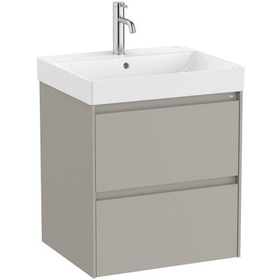 Roca Mueble de baño con 2 cajones y lavabo Ona . (55 cm) Gris Arena Roca Mueble de baño con 2 cajones y lavabo Ona . (55 cm) Gris Arena