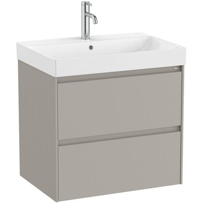 Roca Mueble de baño con 2 cajones y lavabo Ona . (65 cm) Gris Arena Roca Mueble de baño con 2 cajones y lavabo Ona . (65 cm) Gris Arena