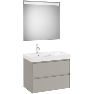 Ona - A851708510 - 800mm - Izquierdo Gris Mate - Mueble de lavabo Ona - A851708510 - 800mm - Izquierdo Gris Mate - Mueble de lavabo