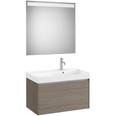 Roca - Ona Pack 1 Tiroir 800mm Lavabo Droite Orme Foncé-Roca A851721511 - mueble de baño Roca - Ona Pack 1 Tiroir 800mm Lavabo Droite Orme Foncé-Roca A851721511 - mueble de baño