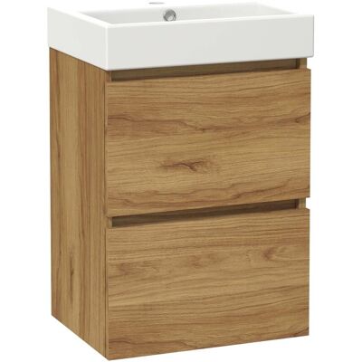 Artysan Mueble de baño con dos cajones y lavabo Mini . Roble Artysan Mueble de baño con dos cajones y lavabo Mini . Roble