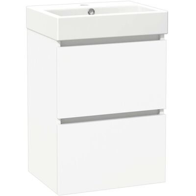 Artysan Mueble de baño con dos cajones y lavabo Mini . Blanco mate Artysan Mueble de baño con dos cajones y lavabo Mini . Blanco mate