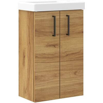 Artysan Mueble de baño con dos puertas y lavabo Lavamanos . Roble Artysan Mueble de baño con dos puertas y lavabo Lavamanos . Roble
