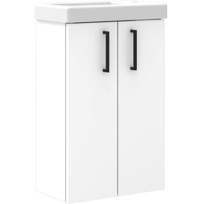 Artysan Mueble de baño con dos puertas y lavabo Lavamanos . Blanco mate Artysan Mueble de baño con dos puertas y lavabo Lavamanos . Blanco mate