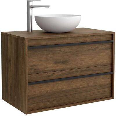 Salgar Mueble de baño con 2 cajones y encimera Attila . (100 cm) Nogal Maya Salgar Mueble de baño con 2 cajones y encimera Attila . (100 cm) Nogal Maya