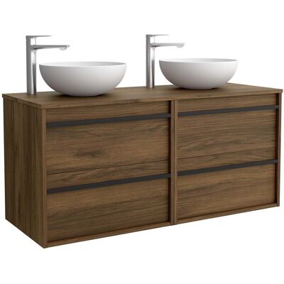 Salgar Mueble de baño con 4 cajones y encimera Attila . (120 cm) Nogal Maya Salgar Mueble de baño con 4 cajones y encimera Attila . (120 cm) Nogal Maya