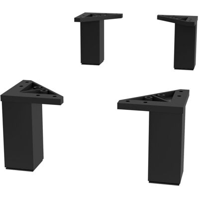 Salgar Juego de 4 patas para muebles de baño con 3 cajones . Negro Salgar Juego de 4 patas para muebles de baño con 3 cajones . Negro