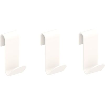 Beltrán Pack de 3 perchas individuales de baño para colgar en puerta . (4 cm) Blanco Beltrán Pack de 3 perchas individuales de baño para colgar en puerta . (4 cm) Blanco
