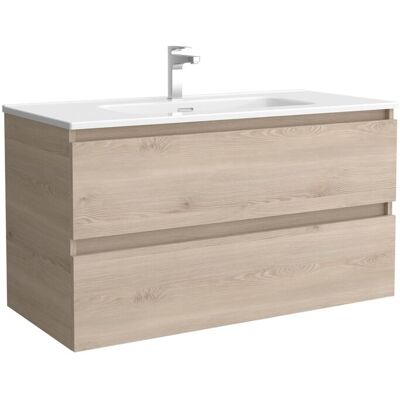 Salgar Mueble de baño con 2 cajones y lavabo de 1 poza Bequia . (100 cm) Natural Salgar Mueble de baño con 2 cajones y lavabo de 1 poza Bequia . (100 cm) Natural