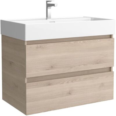 Salgar Mueble de baño con 2 cajones y lavabo Veneto de 1 poza Bequia . (80 cm) Natural Salgar Mueble de baño con 2 cajones y lavabo Veneto de 1 poza Bequia . (80 cm) Natural
