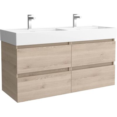 Salgar Mueble de baño con 4 cajones y lavabo Veneto de 2 pozas Bequia . (120 cm) Natural Salgar Mueble de baño con 4 cajones y lavabo Veneto de 2 pozas Bequia . (120 cm) Natural