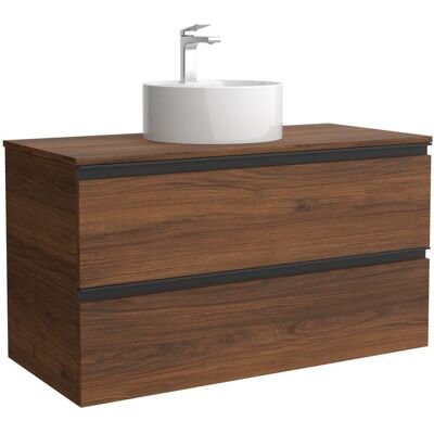 Salgar Mueble de baño metal con 2 cajones y lavabo sobre encimera de 1 poza Bequia . (100 cm) Nogal Salgar Mueble de baño metal con 2 cajones y lavabo sobre encimera de 1 poza Bequia . (100 cm) Nogal