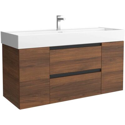 Salgar Mueble de baño con 2 cajones con 1 puerta y lavabo Veneto de 1 poza Bequia Plus Metal . (120 cm) Nogal Salgar Mueble de baño con 2 cajones con 1 puerta y lavabo Veneto de 1 poza Bequia Plus Metal . (120 cm) Nogal
