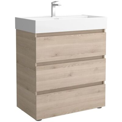 Salgar Mueble de baño 3C con 3 cajones y lavabo Veneto de 1 poza Bequia . (100 cm) Natural Salgar Mueble de baño 3C con 3 cajones y lavabo Veneto de 1 poza Bequia . (100 cm) Natural