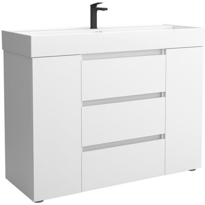 Salgar Mueble de baño 3C con 3 cajones con 1 puerta y lavabo Veneto de 1 poza Bequia Plus . (120 cm) Blanco mate Salgar Mueble de baño 3C con 3 cajones con 1 puerta y lavabo Veneto de 1 poza Bequia Plus . (120 cm) Blanco mate