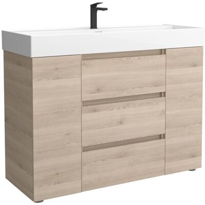 Salgar Mueble de baño 3C con 3 cajones con 1 puerta y lavabo Veneto de 1 poza Bequia Plus . (120 cm) Natural Salgar Mueble de baño 3C con 3 cajones con 1 puerta y lavabo Veneto de 1 poza Bequia Plus . (120 cm) Natural