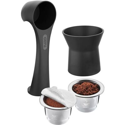 Gefu Kit de cápsulas de café . Negro Gefu Kit de cápsulas de café . Negro