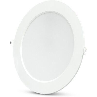 GARZA Downlight empotrable circular blanco acrílico extraplano 18W 1950LM 4000K. Pack 1+1. Blanco GARZA Downlight empotrable circular blanco acrílico extraplano 18W 1950LM 4000K. Pack 1+1. Blanco