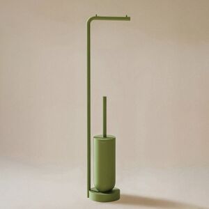 Cosmic Escobillero de suelo con portarrollos Geyser . Verde Oliva Cosmic Escobillero de suelo con portarrollos Geyser . Verde Oliva