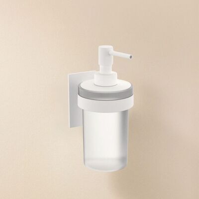 Dispensador de jabón de pared Cosmic - Blanco mate - Accesorio baño Dispensador de jabón de pared Cosmic - Blanco mate - Accesorio baño