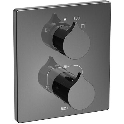 Roca Bimando termostático empotrado para bañera o ducha Insignia . Negro Titanio Roca Bimando termostático empotrado para bañera o ducha Insignia . Negro Titanio