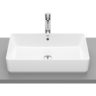 Roca Lavabo sobre encimera Square The Gap . Blanco Roca Lavabo sobre encimera Square The Gap . Blanco