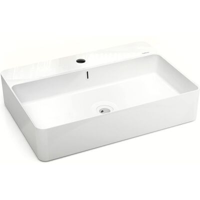 Lavabo rectangular Santoña de 60cm en blanco para pared o sobre encimera Lavabo rectangular Santoña de 60cm en blanco para pared o sobre encimera