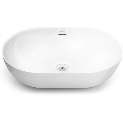 Bathco Lavabo sobre encimera de porcelana Livorno . Blanco Bathco Lavabo sobre encimera de porcelana Livorno . Blanco