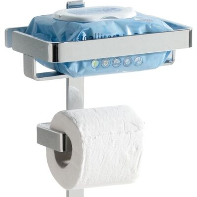 Beltrán Portarrollos de pared con porta toallitas Milán . Cromo Beltrán Portarrollos de pared con porta toallitas Milán . Cromo