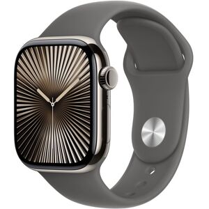 Apple Watch Series 10 GPS + Cellular 42mm Titanio Natural con correa Deportiva Gris Piedra M/L. Natural Apple Watch Series 10 GPS + Cellular 42mm Titanio Natural con correa Deportiva Gris Piedra M/L. Natural