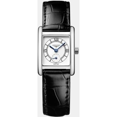 Longines Reloj de mujer Dolce Vita L52004752 de piel negro. Plateado Longines Reloj de mujer Dolce Vita L52004752 de piel negro. Plateado