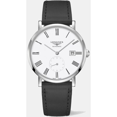 Longines Reloj de mujer The Elegant Collectioin L48124110 automático de cuero vegetal negro. Blanco Longines Reloj de mujer The Elegant Collectioin L48124110 automático de cuero vegetal negro. Blanco