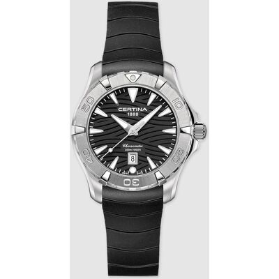 Certina Reloj de mujer Aqua C0322511705100 de caucho negro. Negro Certina Reloj de mujer Aqua C0322511705100 de caucho negro. Negro