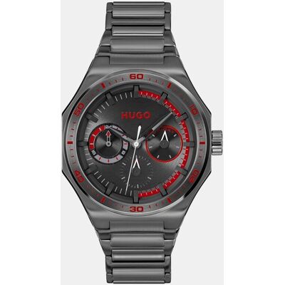 HUGO Reloj de hombre Grail Sport 1530401 multifunción de acero gris. Gris HUGO Reloj de hombre Grail Sport 1530401 multifunción de acero gris. Gris