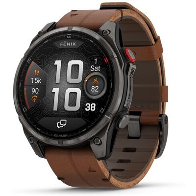 Garmin Reloj Smartwatch Fenix 8 Pro LTE 47mm Zafiro Amoled correa de piel . Titanio Negro Garmin Reloj Smartwatch Fenix 8 Pro LTE 47mm Zafiro Amoled correa de piel . Titanio Negro