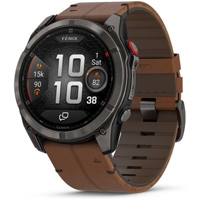Garmin Reloj Smartwatch Fenix 8 Pro LTE 51mm Zafiro Amoled correa de piel . Titanio Negro Garmin Reloj Smartwatch Fenix 8 Pro LTE 51mm Zafiro Amoled correa de piel . Titanio Negro