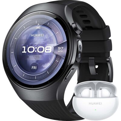 Huawei Watch 5 46 mm Negro Smartwatch + Auriculares FreeBuds 6i blancos. Negro Huawei Watch 5 46 mm Negro Smartwatch + Auriculares FreeBuds 6i blancos. Negro