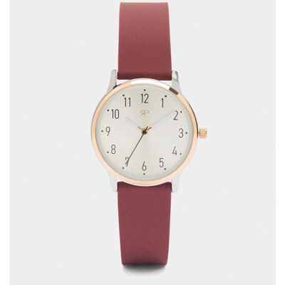 Parfois Reloj de mujer redondo con correa de silicona. Burdeos Parfois Reloj de mujer redondo con correa de silicona. Burdeos
