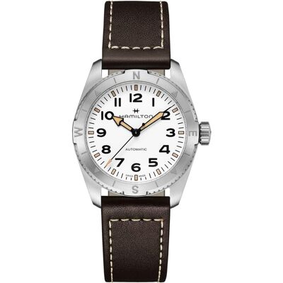 Hamilton Reloj de hombre automático Khaki Field Expedition de 37 mm H70225510 con correa de piel. Marrón Hamilton Reloj de hombre automático Khaki Field Expedition de 37 mm H70225510 con correa de piel. Marrón